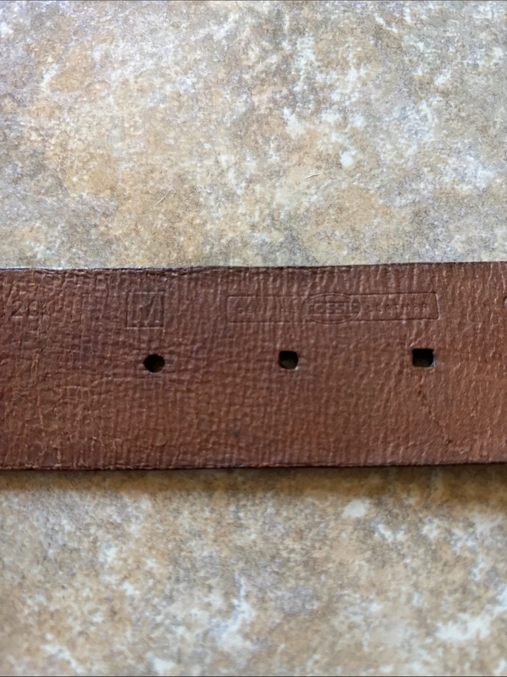 Vintage Fossil Women's Brown Embossed Leather Belt with Antiqued Brass Buckle